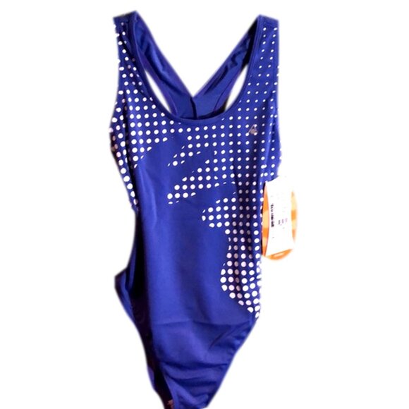 Aqua Sphere Gisele One Piece Swimsuit, Purple White, Size 16Y, New with Tag